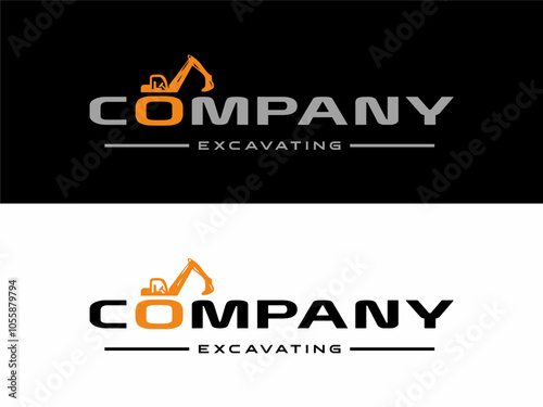 modern and simple logo for an excavation company