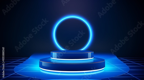 Futuristic digital cityscape with glowing lines and data servers