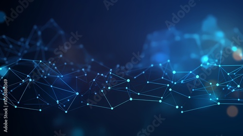 Futuristic digital cityscape with glowing lines and data servers