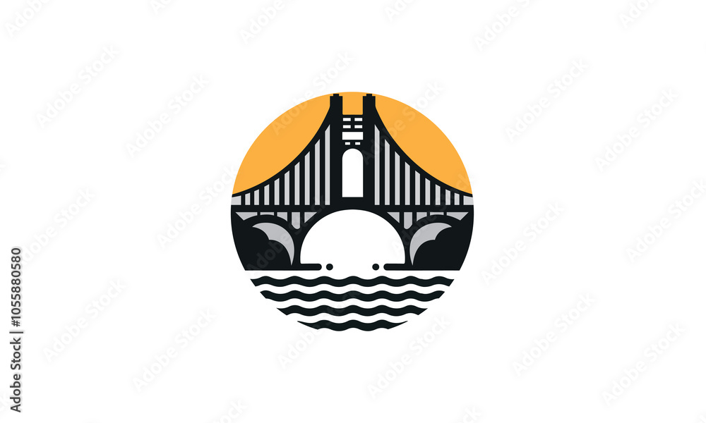 abstract bridge logo, bridge logo, bridge logo Modern vector illustration abstract bridge logo, bridge logo, bridge logo Modern vector illustration