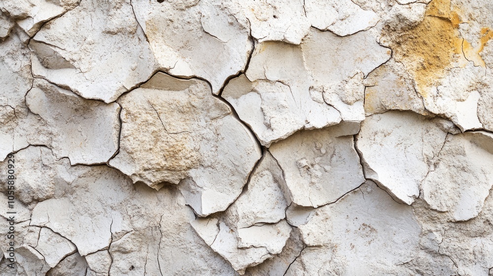Abstract background featuring a close up of a weathered wall composed of cracked stone fragments Abstract background featuring a close up of a weathered wall composed of cracked stone fragments