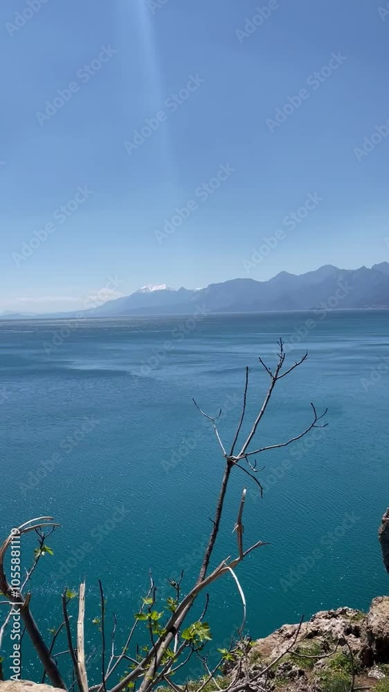 blue lake in the mountains