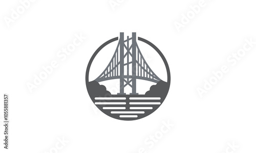 abstract bridge logo, bridge logo, bridge logo Modern vector illustration