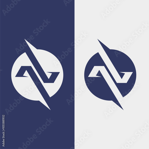 Monogram A and V Logo Template