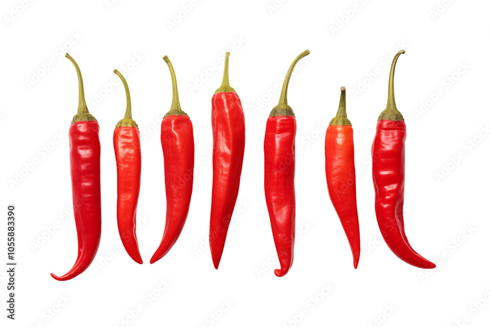 Red hot chili pepper isolated on transparent or white background, png Red hot chili pepper isolated on transparent or white background, png