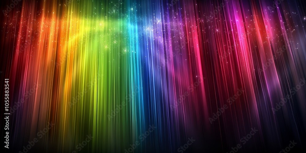 graphic background with laser beams of different colors on a black background. place for creative text, advertising graphic background with laser beams of different colors on a black background. place for creative text, advertising