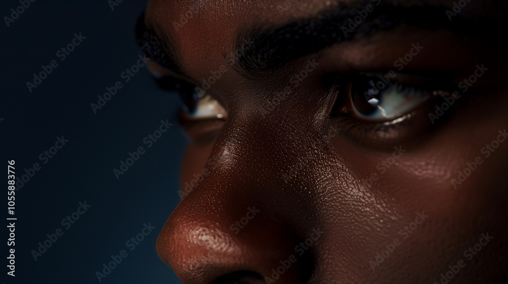 Close-Up of a Man's Eyes with Intense Focus Close-Up of a Man's Eyes with Intense Focus