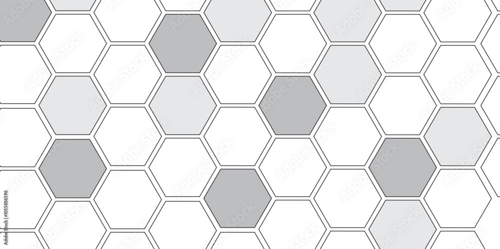 Vector geometric seamless texture symbol. Hexagon, bees hive cells pattern. Bee honey shapes. Abstract pattern with hexagonal white and gray technology line paper background. Stylish grid texture.
Vector geometric seamless texture symbol. Hexagon, bees hive cells pattern. Bee honey shapes. Abstract pattern with hexagonal white and gray technology line paper background. Stylish grid texture.