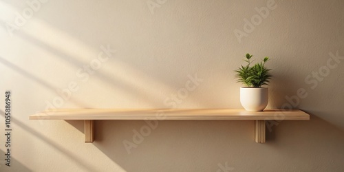 Minimalist Conceptual Photography of an Empty Shelf Stand on a Wall for Home Decor Inspiration