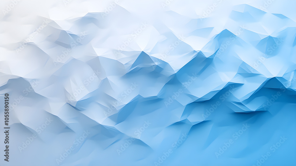 Obraz premium Background with blue and white gradient with ice-like pattern.