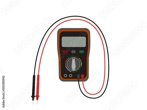 Multimeter on a white background.