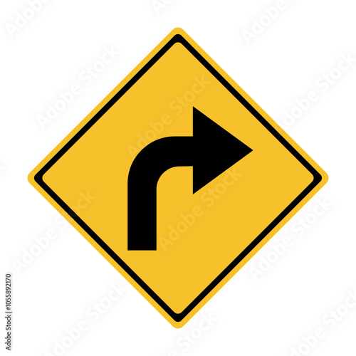 Turn Right Traffic Road Sign,Vector Illustration, Isolate On White Background Symbols Label. EPS10 Free Download Turn Right Traffic Road Sign,Vector Illustration, Isolate On White Background Symbols Label. EPS10 - GFXLoad