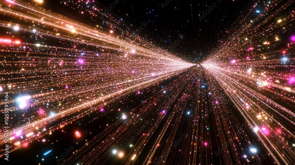 Radiant tunnel of light, an endless pathway of illumination and hope, leading to a bright limitless future Radiant tunnel of light, an endless pathway of illumination and hope, leading to a bright limitless future