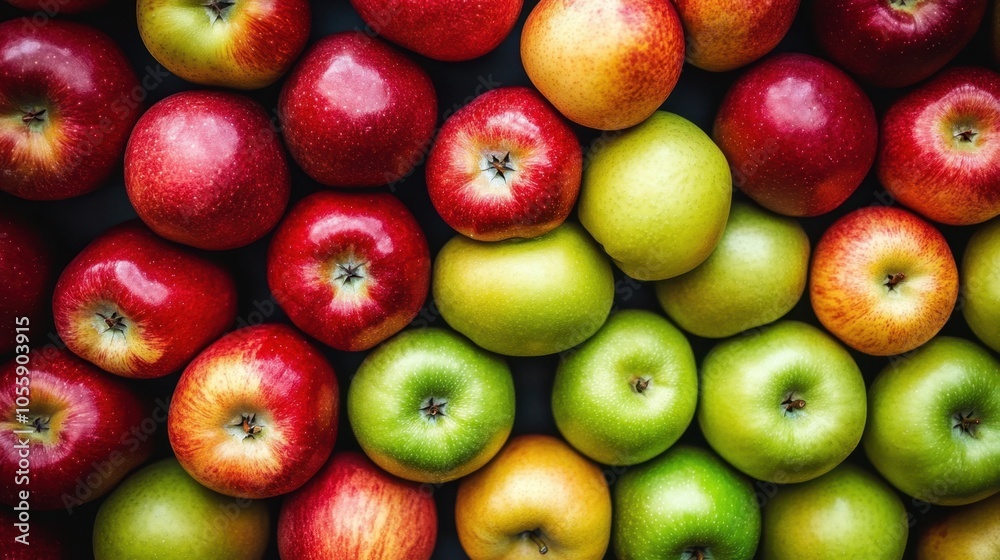 Production line with apples, each piece vibrant and fresh, emphasizing food quality and abundance in processing Production line with apples, each piece vibrant and fresh, emphasizing food quality and abundance in processing