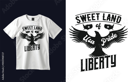 American T-shirt Design Vector