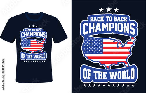 American T-shirt Design Vector