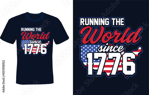 American T-shirt Design Vector