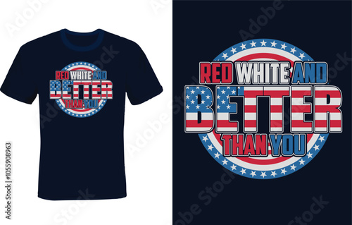 American T-shirt Design Vector