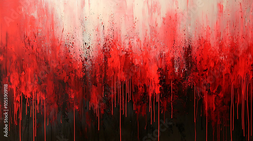 Abstract red and black dripping paint artwork photo