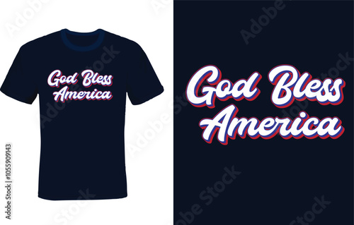 American T-shirt Design Vector