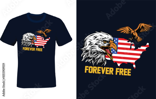 American T-shirt Design Vector