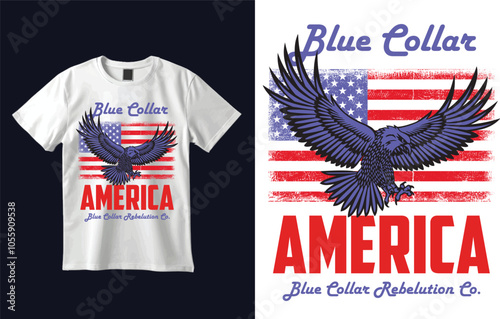 American T-shirt Design Vector