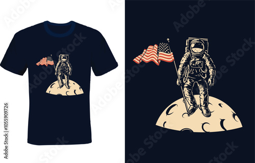 American T-shirt Design Vector