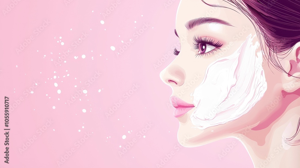 Serene beauty, pastel background, skincare focus, gentle splashes, youthful elegance, smooth complexion, tranquil atmosphere Serene beauty, pastel background, skincare focus, gentle splashes, youthful elegance, smooth complexion, tranquil atmosphere