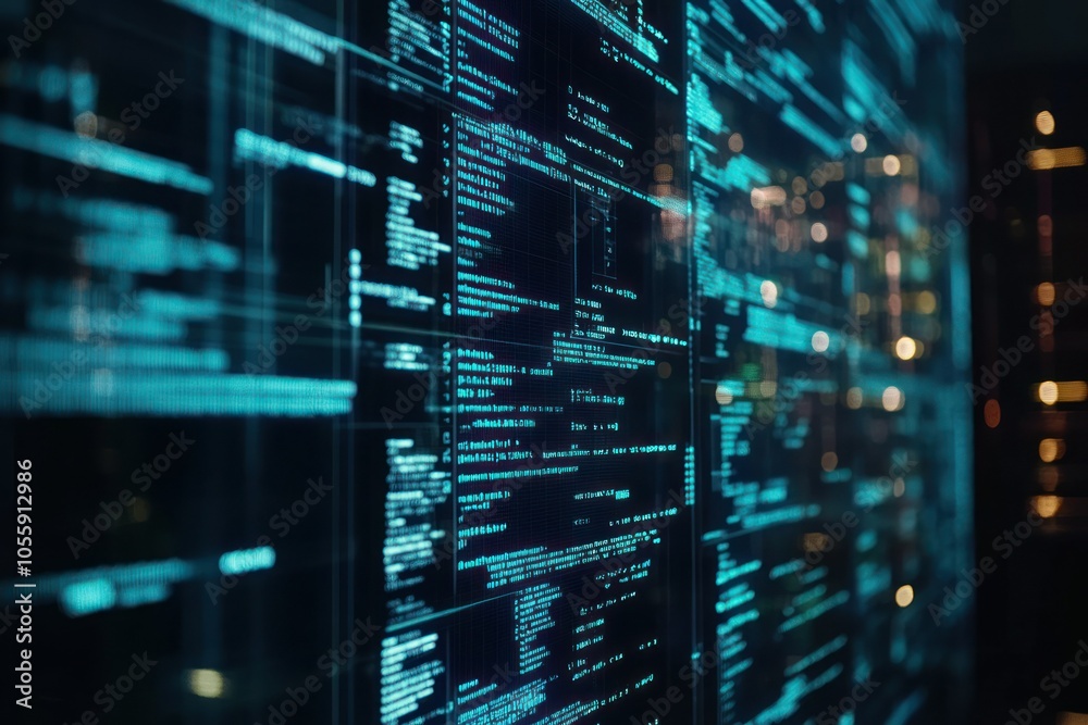 Digital Code Display and Technology Visualization Digital Code Display and Technology Visualization