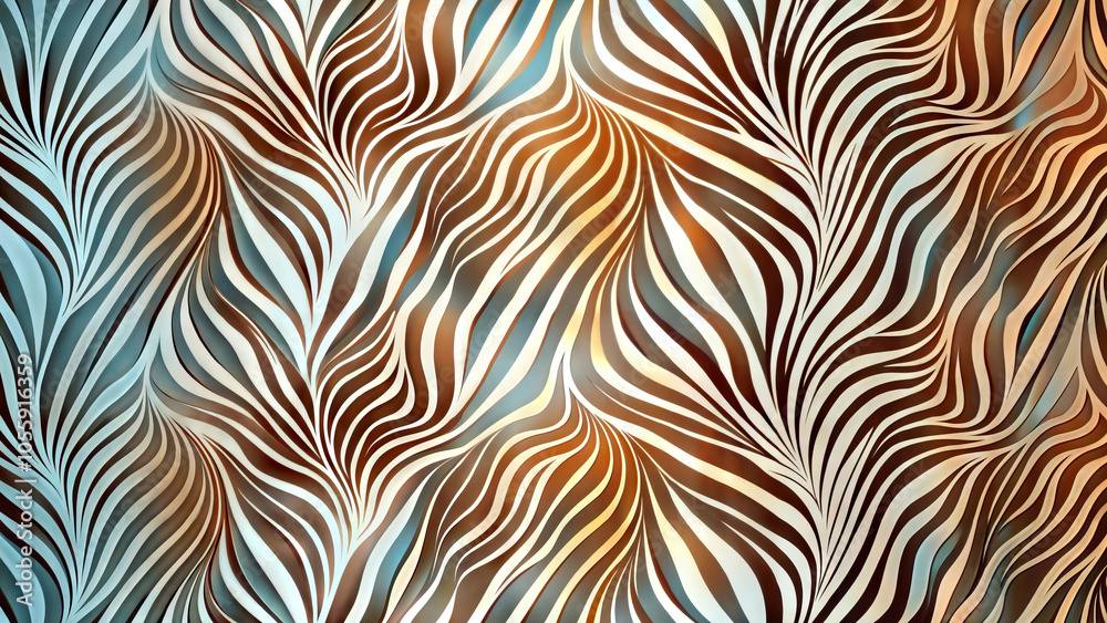 Abstract background with intricate zebra pattern brown turquoise earthy tones Abstract background with intricate zebra pattern brown turquoise earthy tones