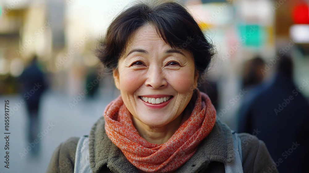 Friendly Japanese person with a bright smile Friendly Japanese person with a bright smile