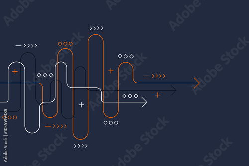 Abstract arrow direction. Technology background. High speed. Hi-tech