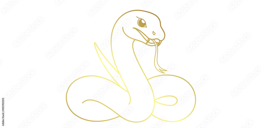 Fototapeta premium snake zodiac vector. chinese asia new year element background