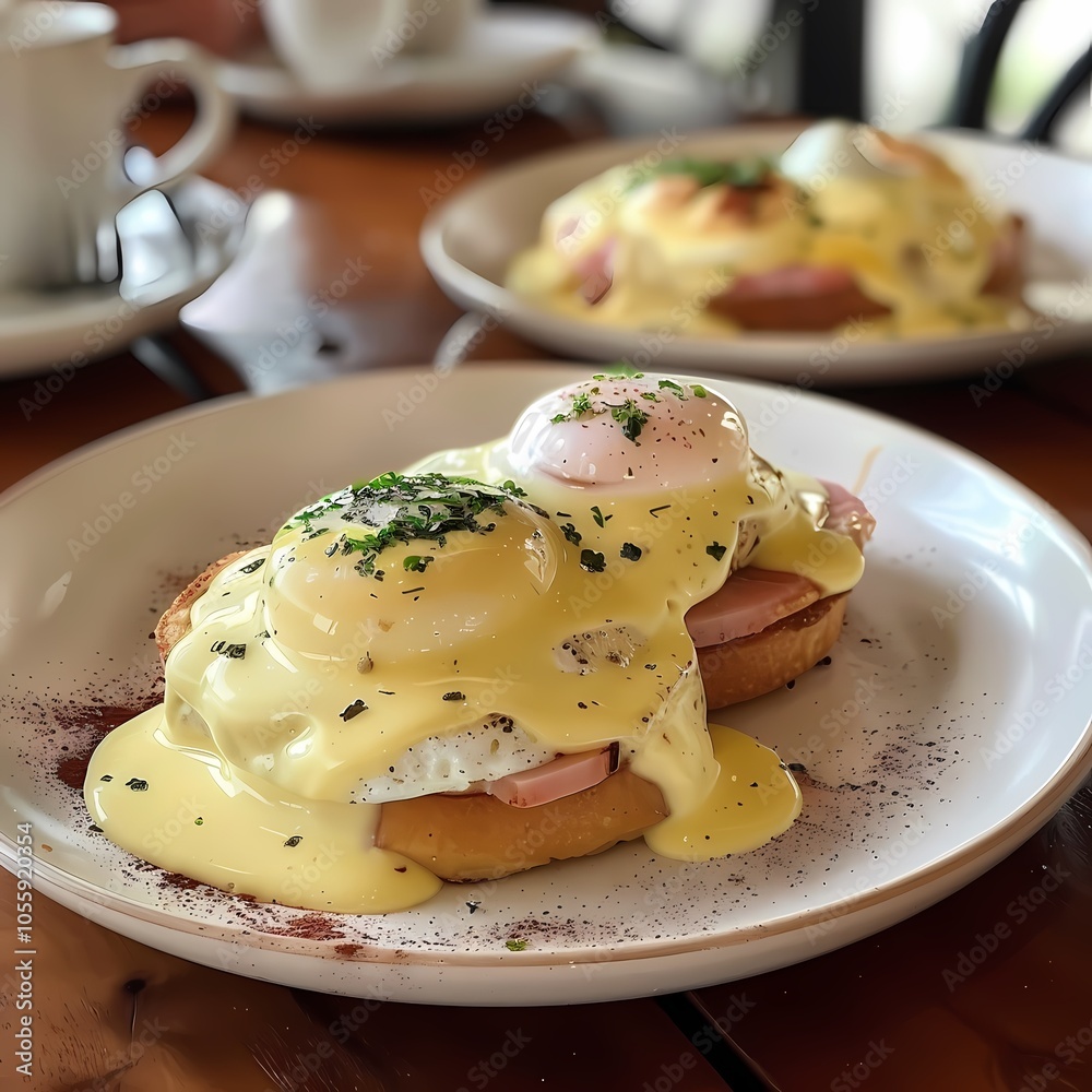 Eggs Benedict with Hollandaise and Ham Eggs Benedict with Hollandaise and Ham