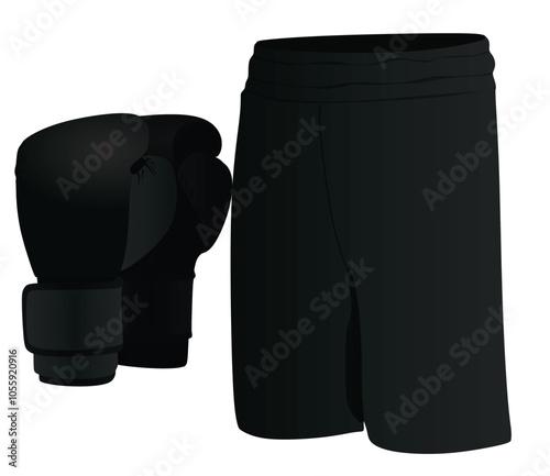 Boxing equipment set. vector illustration