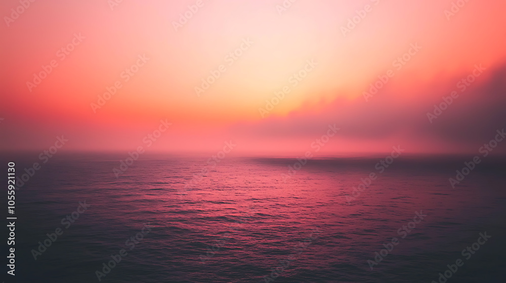Fototapeta premium Serene sunset over calm ocean waters
