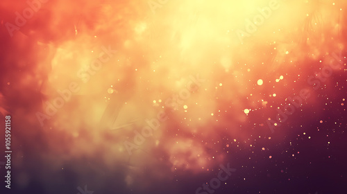 Abstract warm gradient with glowing bokeh effects