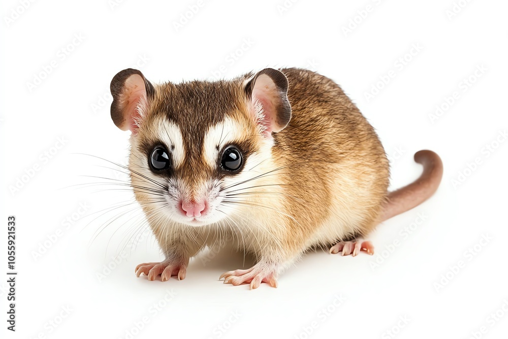 Adorable small marsupial with large eyes and a playful demeanor, showcasing its unique fur pattern and curious expression. Adorable small marsupial with large eyes and a playful demeanor, showcasing its unique fur pattern and curious expression.