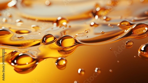 A close up of a liquid with many small droplets of it