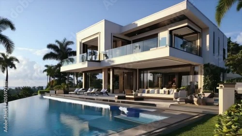 Wallpaper Mural modern house 3d view Torontodigital.ca