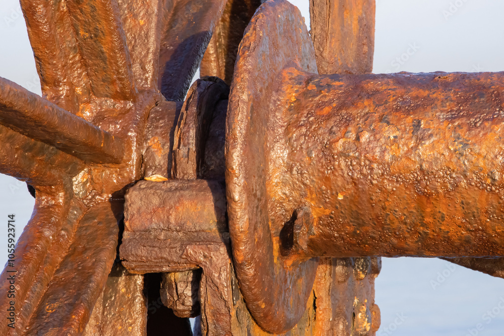 heavy rust and corrosion on old steel machinery heavy rust and corrosion on old steel machinery
