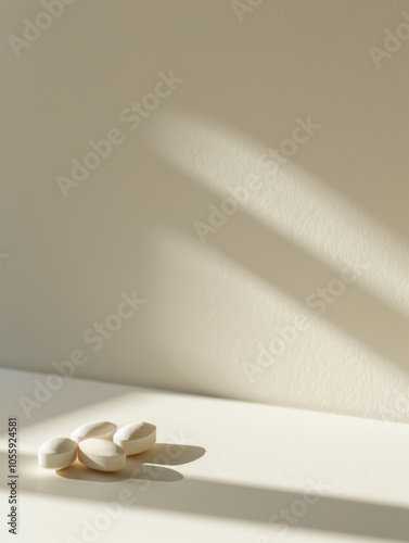 supplements pills still life photography, minimalist, simple photography, tonal range, natural color, 