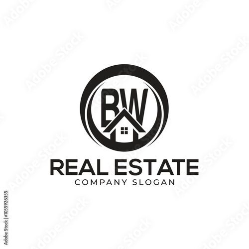 BW Real Estate Logo template