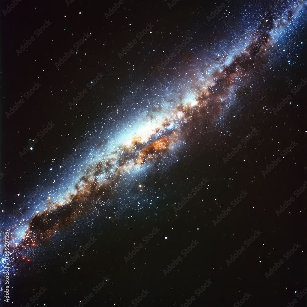 Obraz premium a telescopic photo of a chunk of the Milky Way in the night sky, 