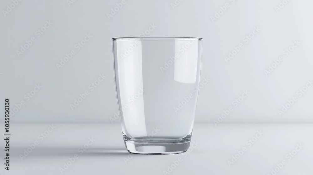 Empty Glass Tumbler on a White Background Empty Glass Tumbler on a White Background