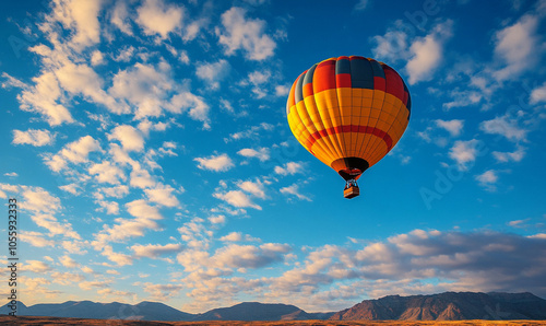  blue sky and hot air balloon