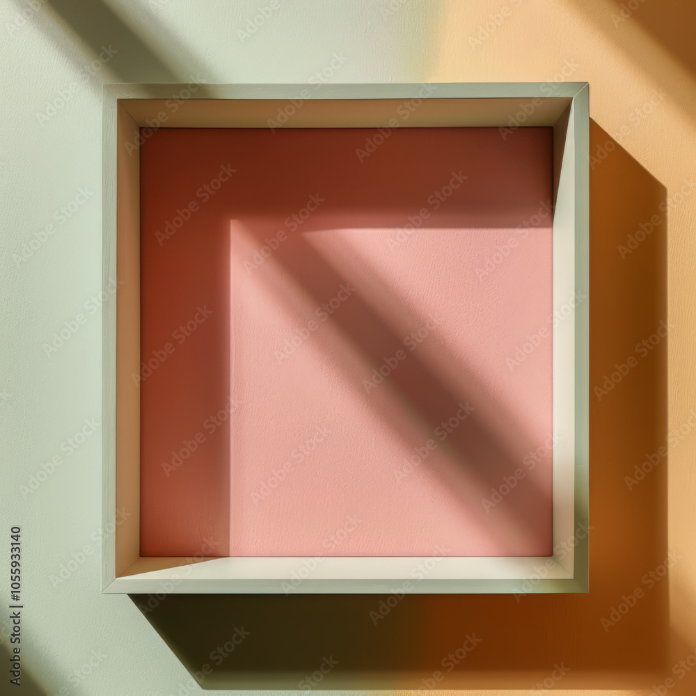 Colourful Mock Up Frame on the Wall