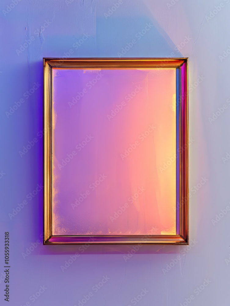 Colourful Mock Up Frame on the Wall Colourful Mock Up Frame on the Wall