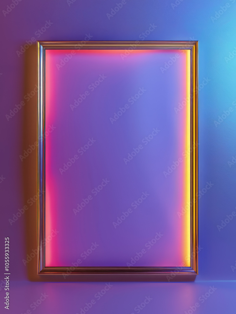 Colourful Mock Up Frame on the Wall Colourful Mock Up Frame on the Wall