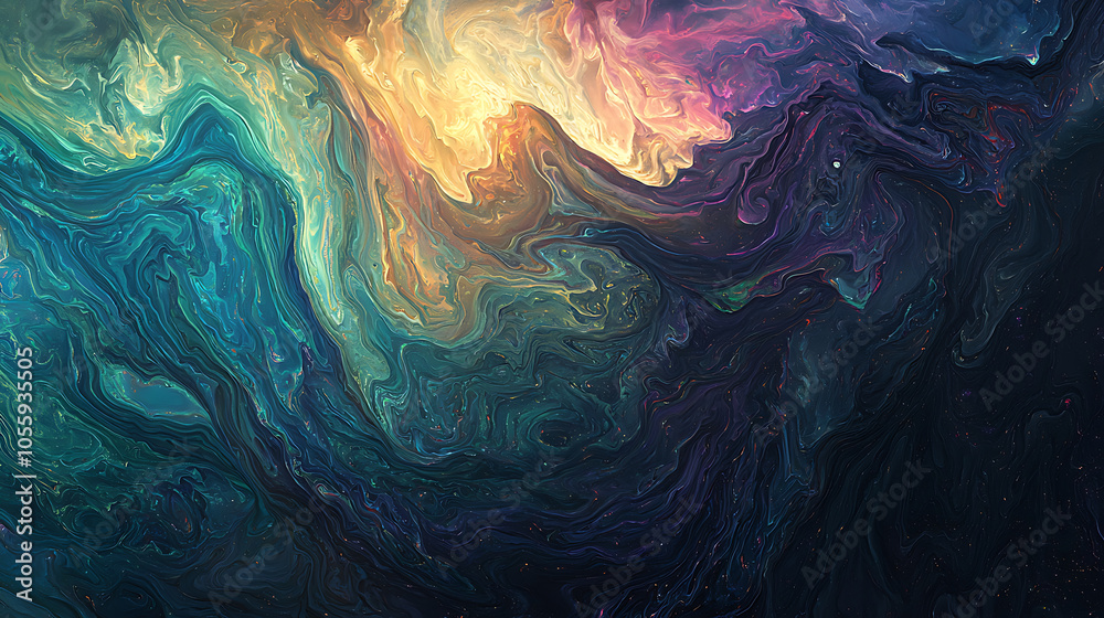 Obraz premium Abstract cosmic swirl of vibrant colors and textures